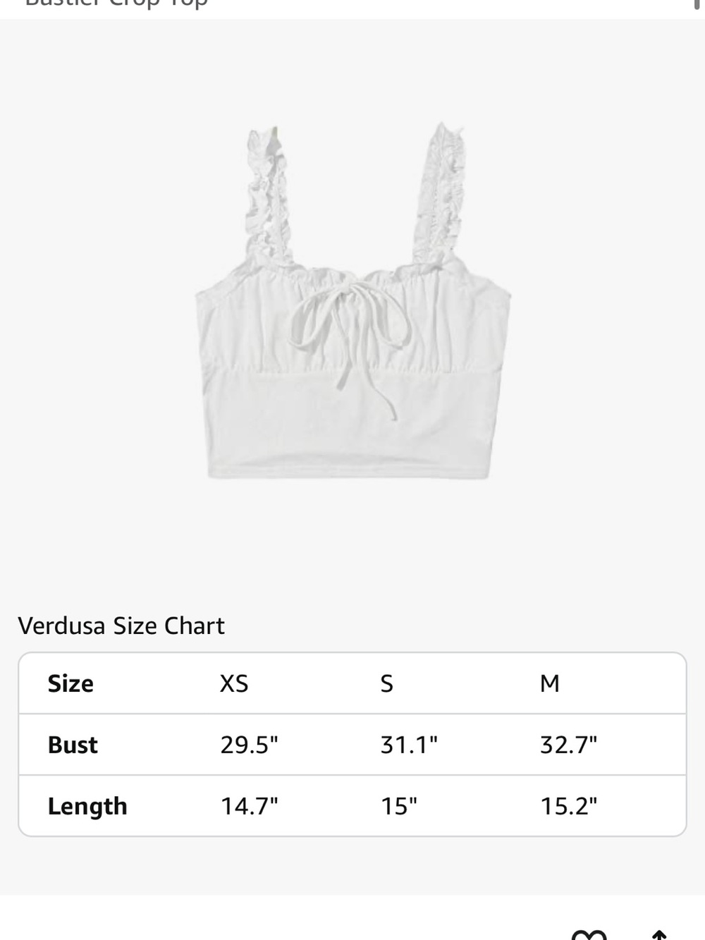 White Ruffled Strap Crop Top - Picture 4 of 7